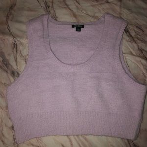 Wild fable fuzzy purple sweater crop top